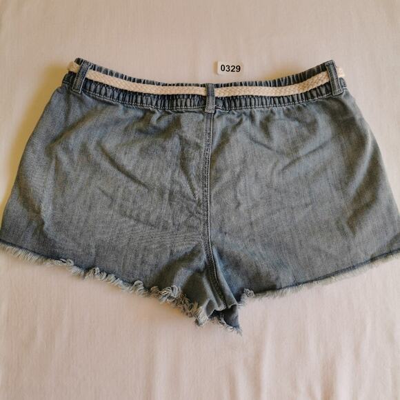 Aerie Women Summer Jean Shorts Frayed Denim size S, Blue - Picture 10 of 10